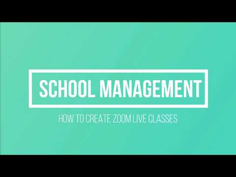 School Management -  How To Create Zoom Live Classes With Staff Wise